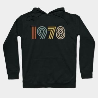 1978 Birth Year Retro Style Hoodie